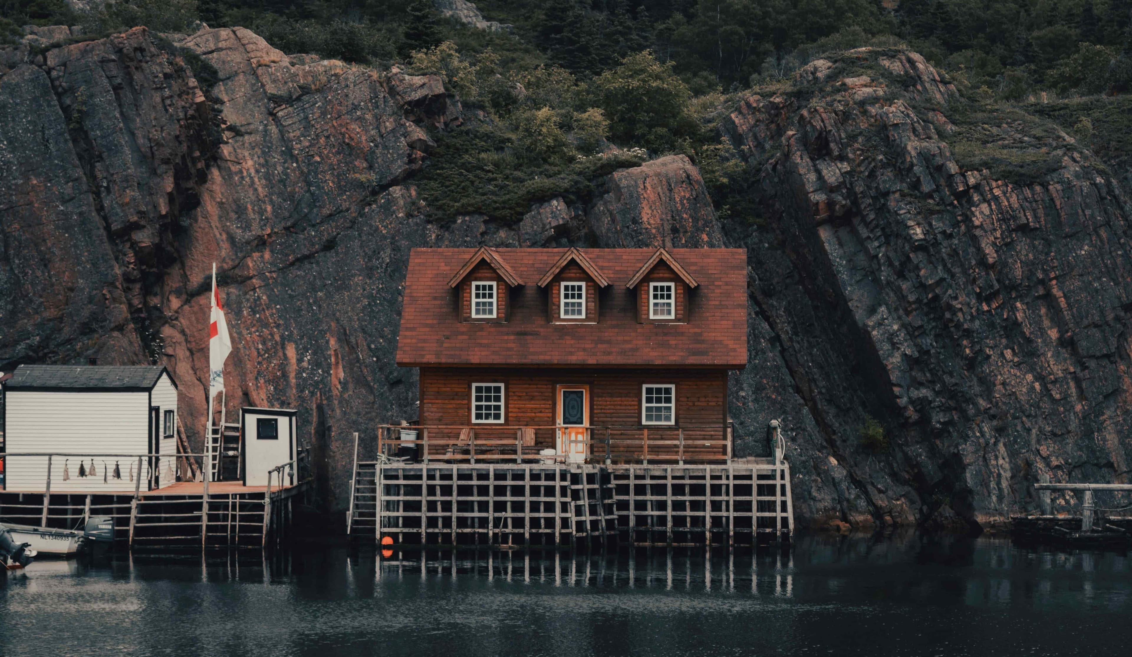 An Aetheris cabin in a remote landscape